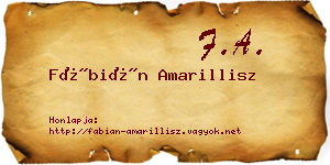 Fábián Amarillisz névjegykártya